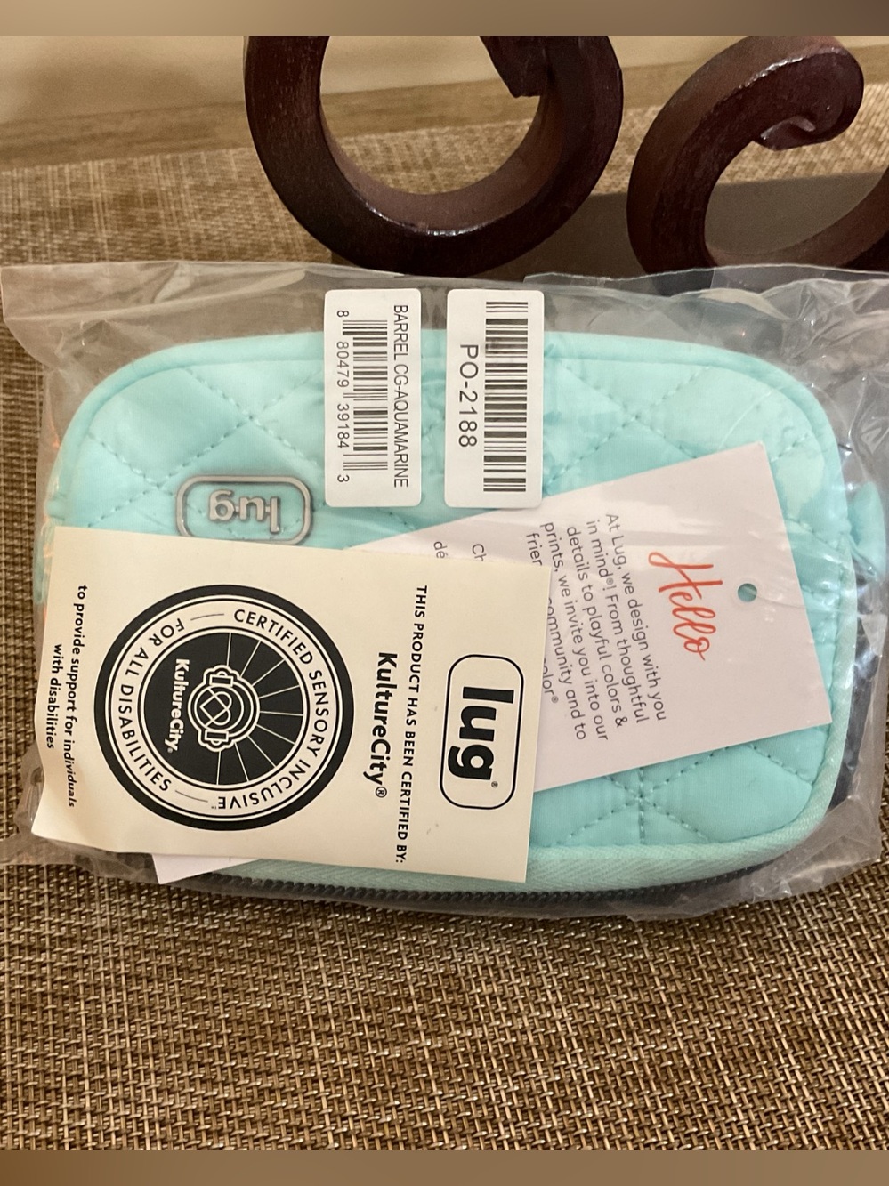 Lug Barrel CloudGo Zip Wallet. Aquamarine. NWT - Picture 7 of 8